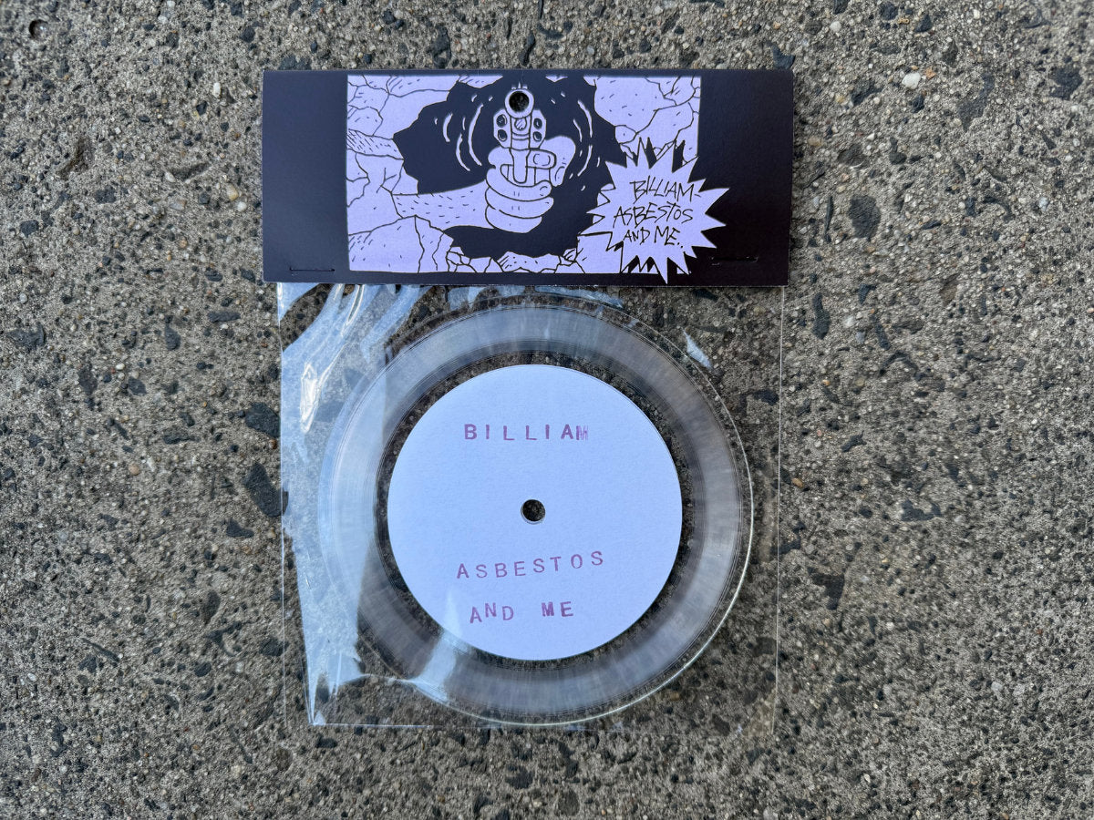 BILLIAM: Asbestos and Me 5" Vinyl (Transparent Lathe Cut Standard Edition) cover