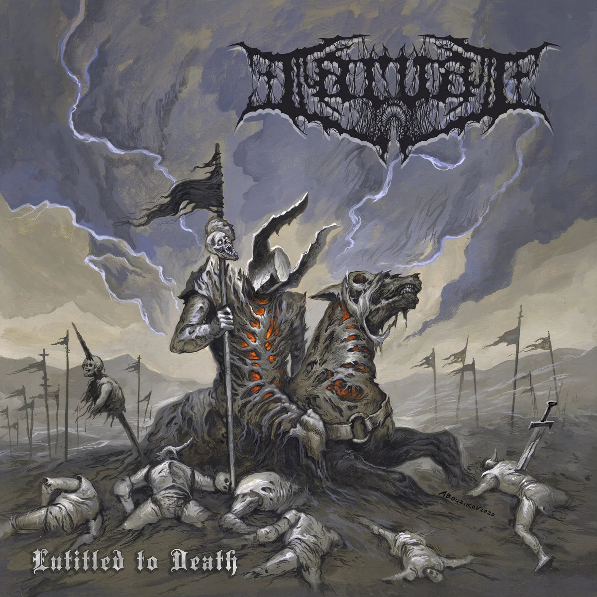 Larvae: Entitled to Death Vinyl LP (Limited Edition, Numbered, Grey Splatter) cover