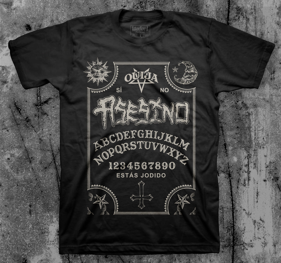 ASESINO_Ouija_T_shirt_Front_in_Australia_Global_Disrupt_Records