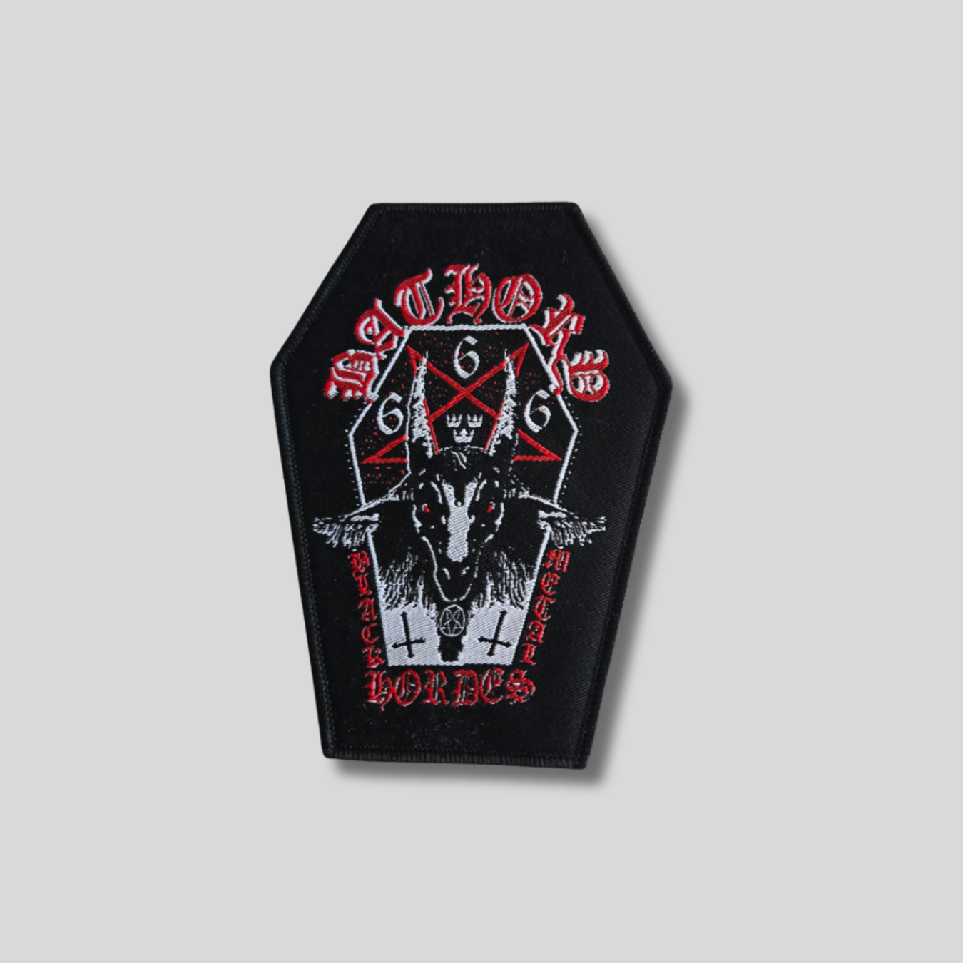 BATHORY: Bathory (Black) Coffin Woven Patch