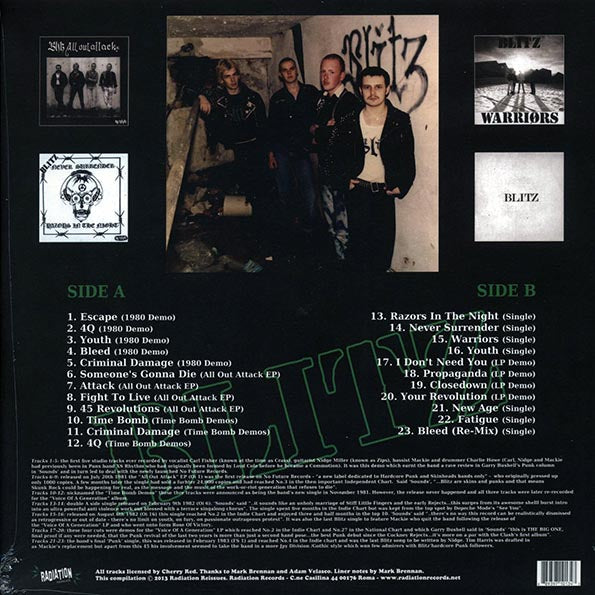 BLITZ_Time_Bomb:_Early_Singles_And_Demo_Collection_Vinyl_LP_in_Australia_Global_Disrupt_Records