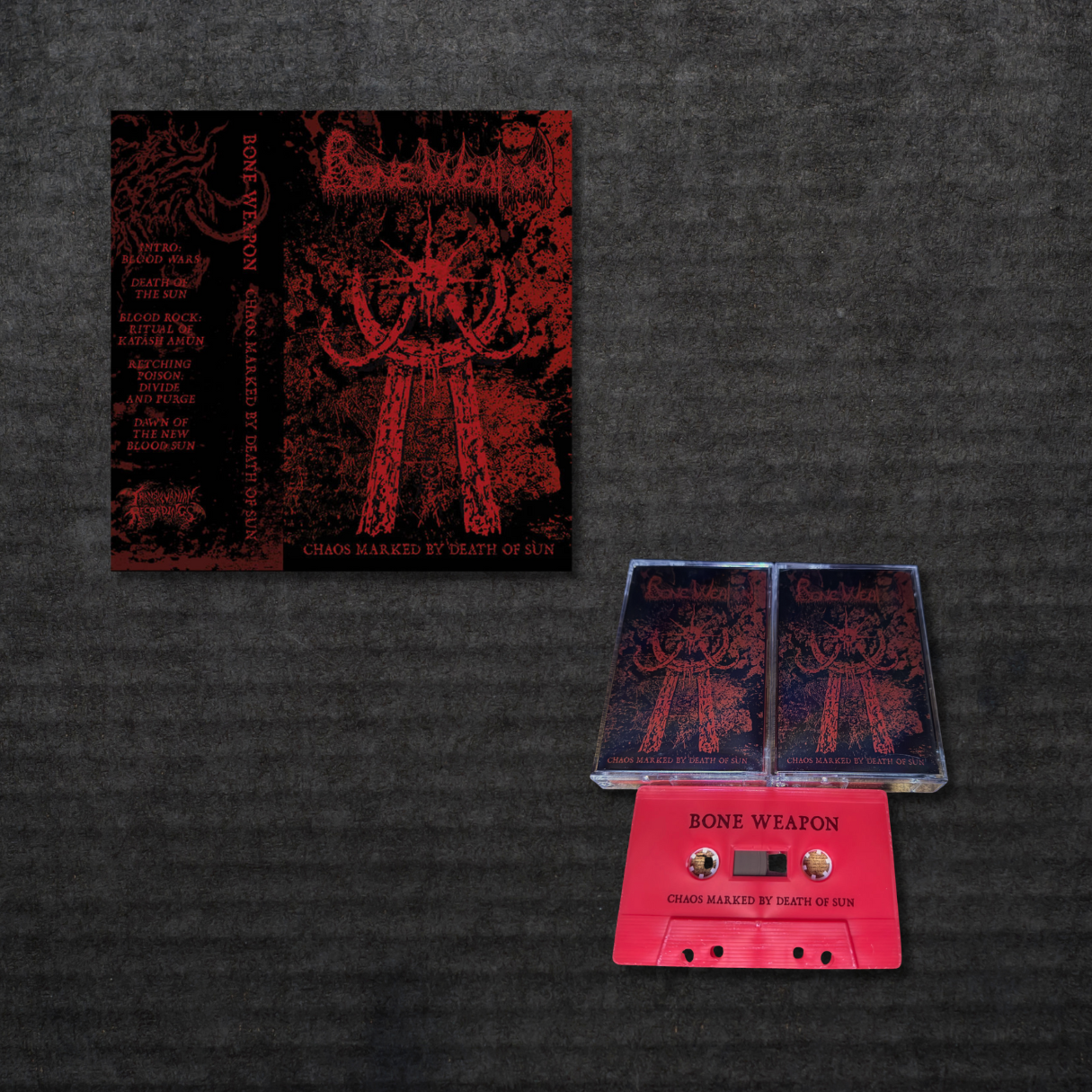 BONE_WEAPON_Chaos_Marked_By_Death_Of_Sun_Cassette_in_Australia_Global_Disrupt_Records
