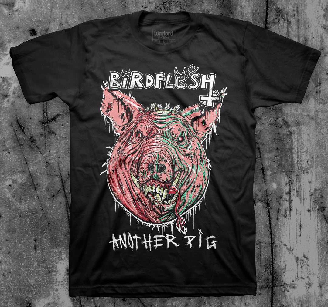 BIRDFLESH_Another_Pig_T_shirt_Front_in_Australia_Global_Disrupt_Records