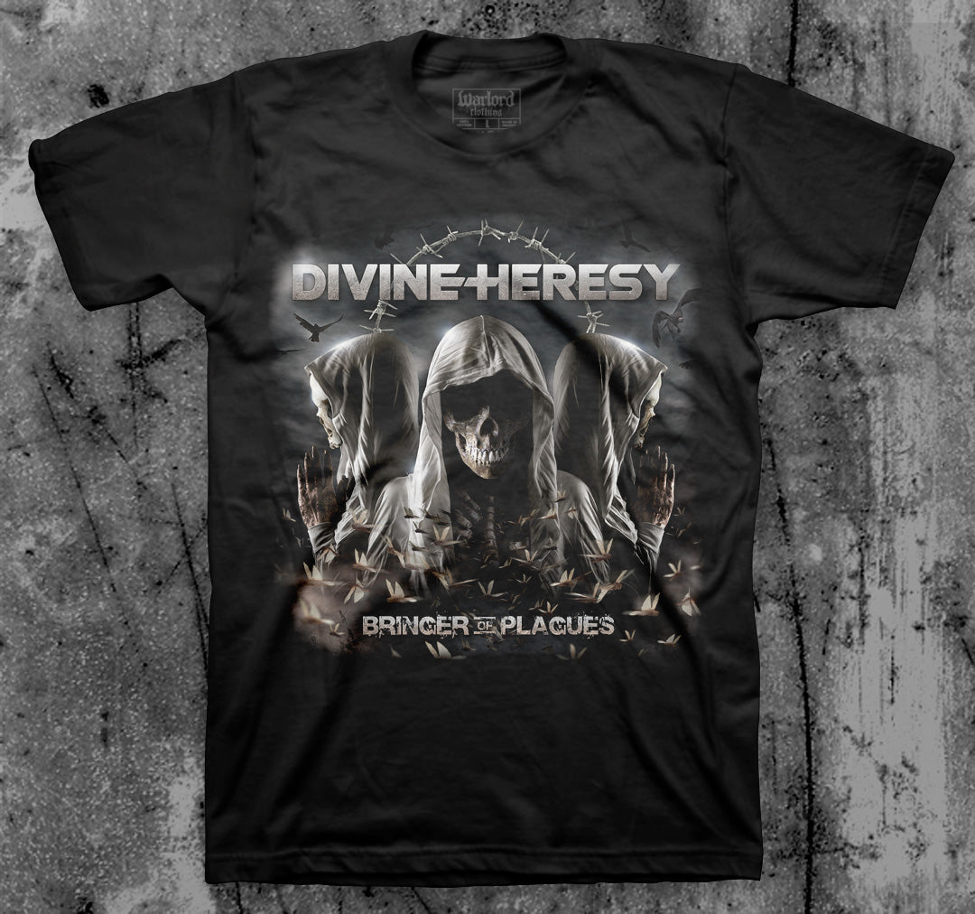 DIVINE_HERESY_Bringer_Of_Plagues_T_shirt_Front_in_Australia_Global_Disrupt_Records