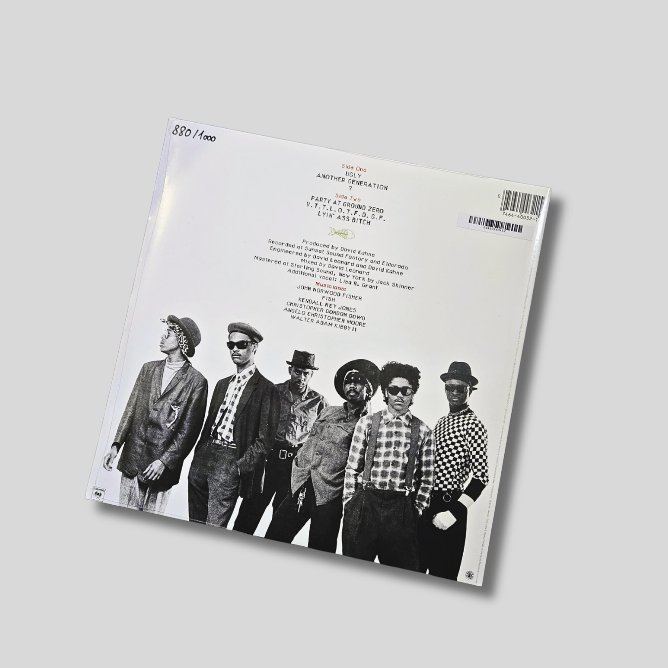 FISHBONE: S/T 1985 Vinyl EP (Ltd Numbered of 1000) (Grey/Black)