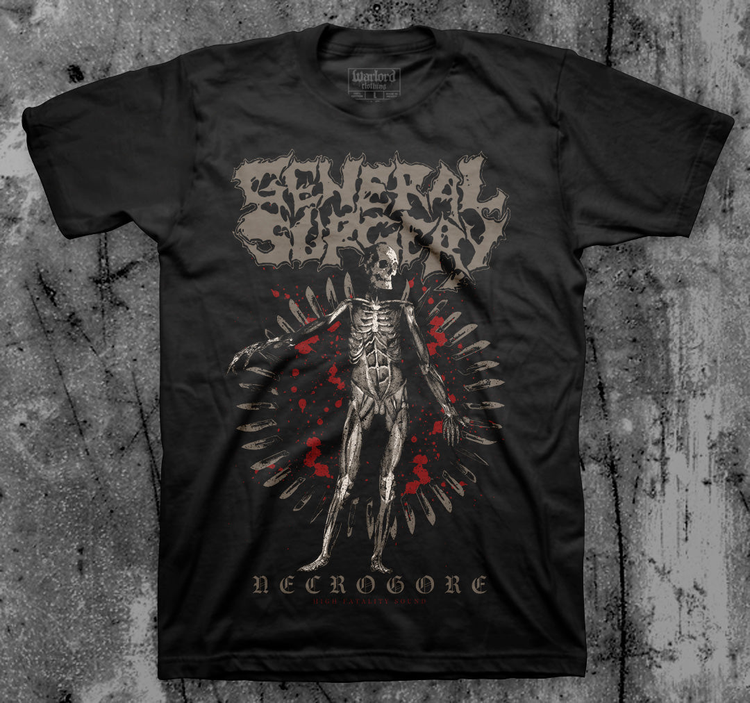 GENERAL_SURGERY_Necrogore_T_shirt_Front_in_Australia_Global_Disrupt_Records