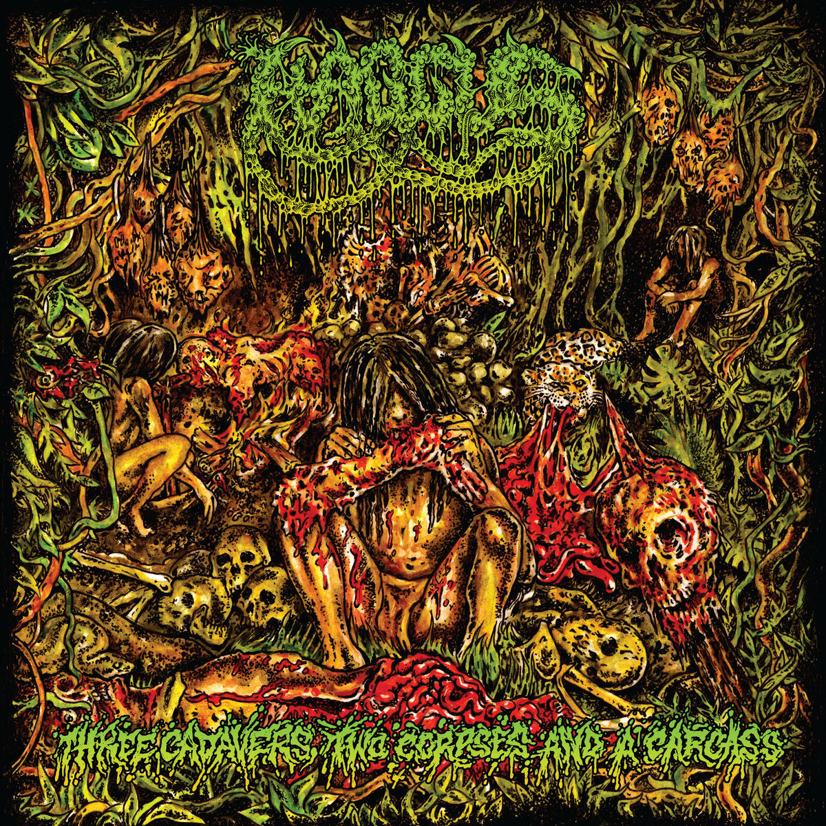 HAGGUS_3_Cadavers,_2_Corpses_&_a_Carcass_EP_Vinyl_7"_in_Australia_Global_Disrupt_Records