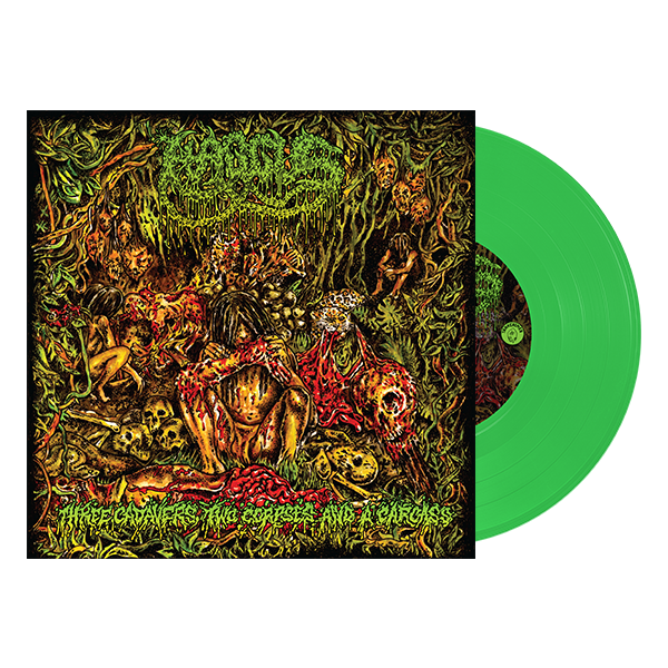 HAGGUS_3_Cadavers,_2_Corpses_&_a_Carcass_EP_Vinyl_7"_in_Australia_Global_Disrupt_Records