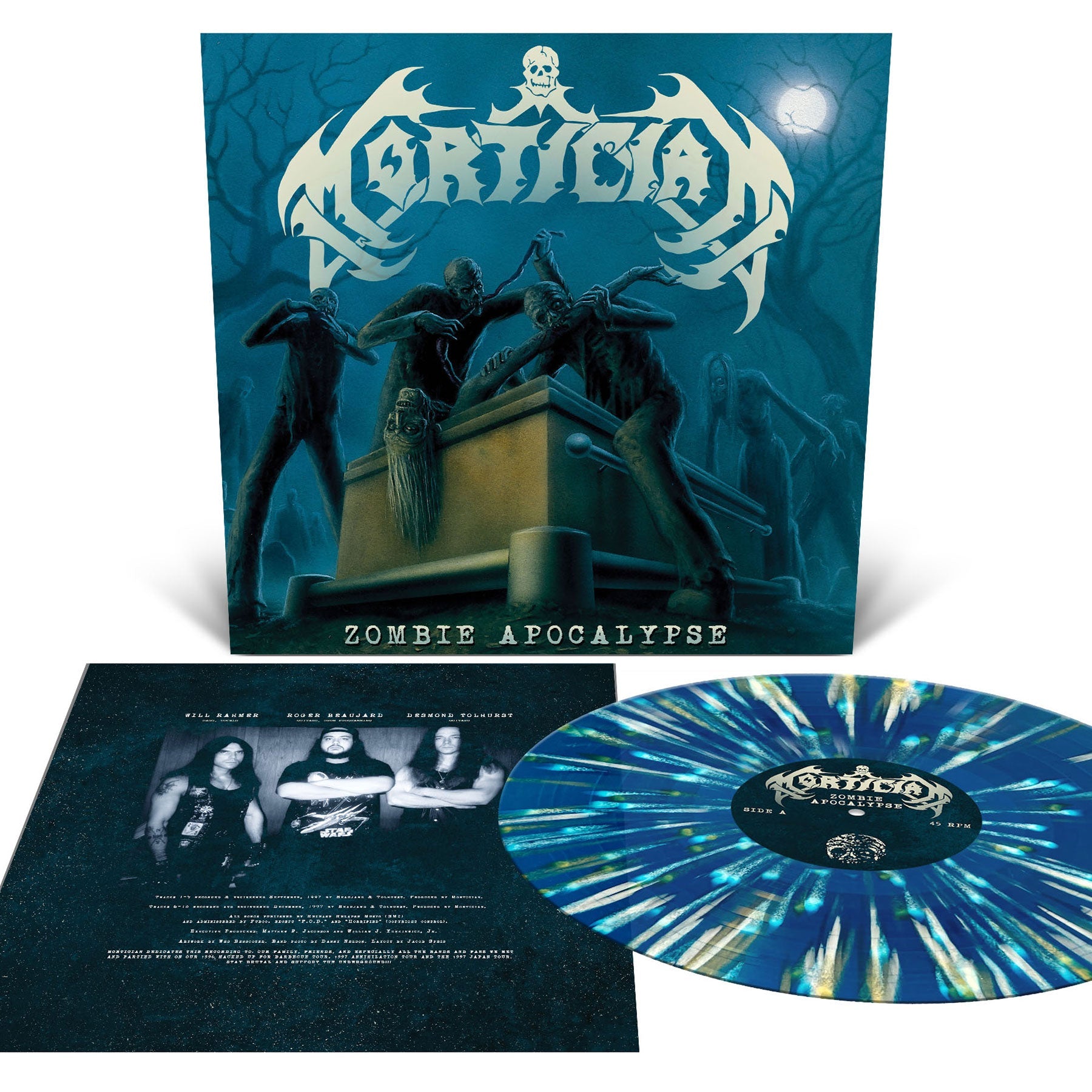 MORTICIAN: Zombie Apocalypse 12" EP (Blue Sea/White/Gold Splatter)
