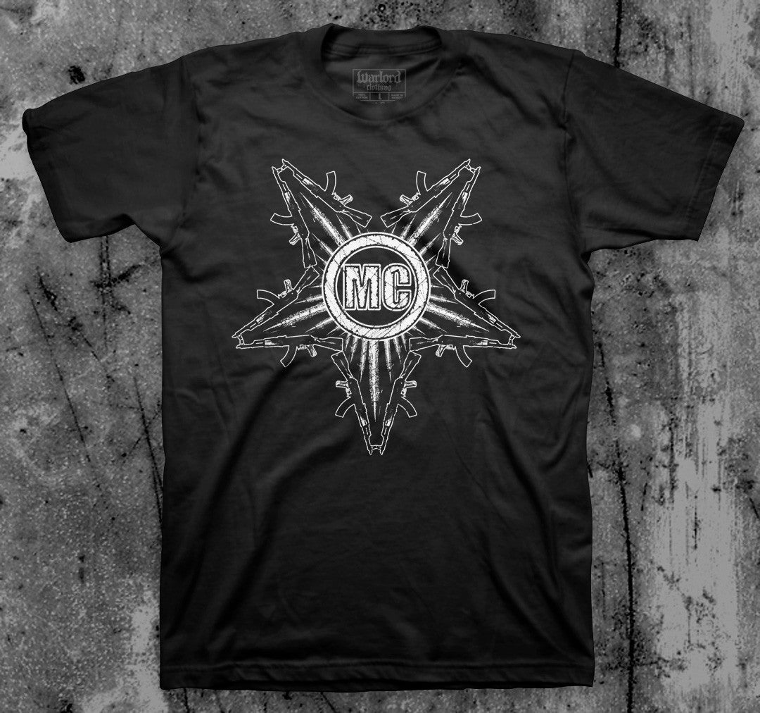 MURDER_CONSTRUCT_Circle_of_Bullets_T_shirt_Front_in_Australia_Global_Disrupt_Records