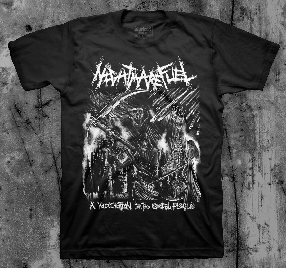 NIGHTMARE_FUEL_Vaccination_For_The_Social_Plague_T_shirt_Front_in_Australia_Global_Disrupt_Records