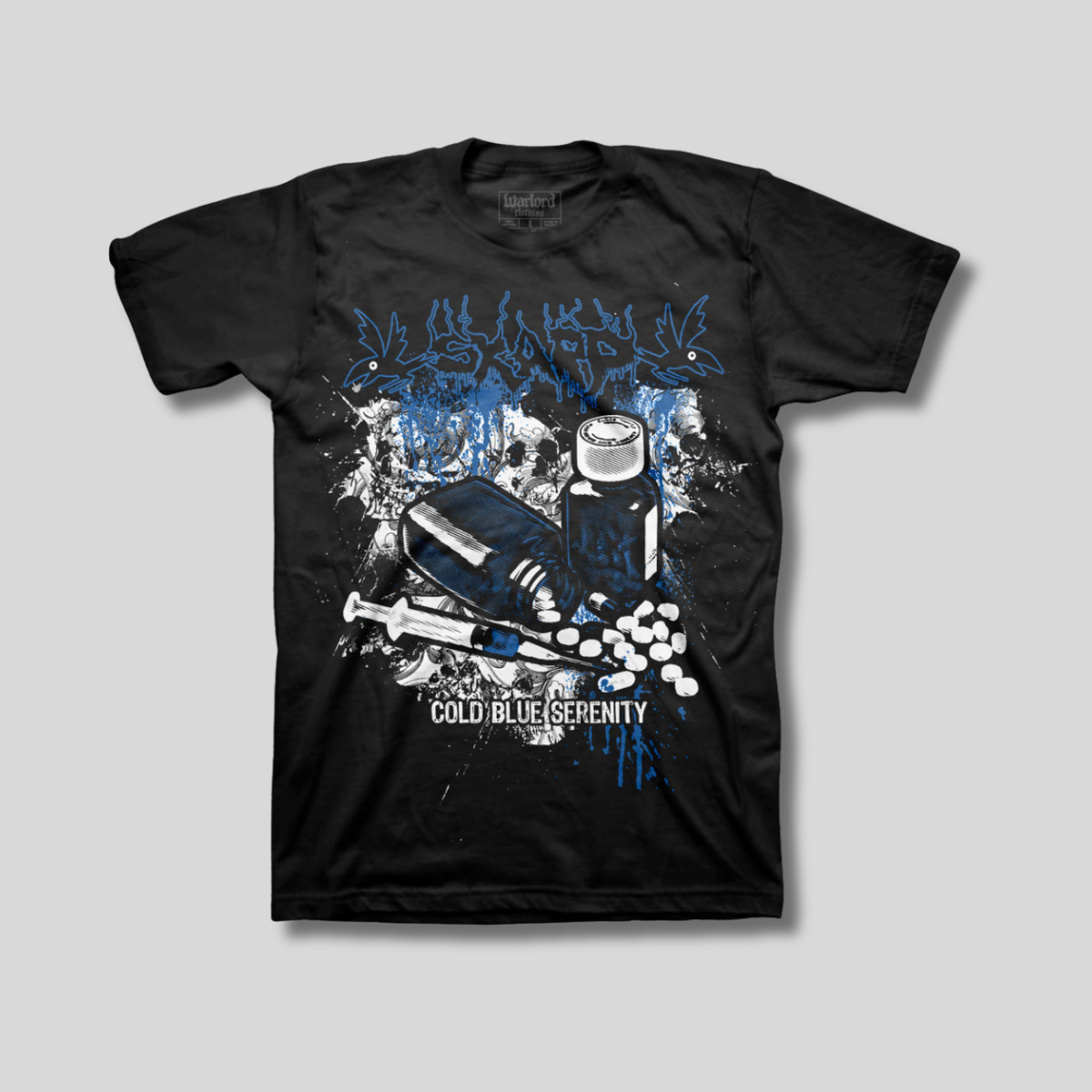 SKARP: Cold Blue Serenity T-shirt