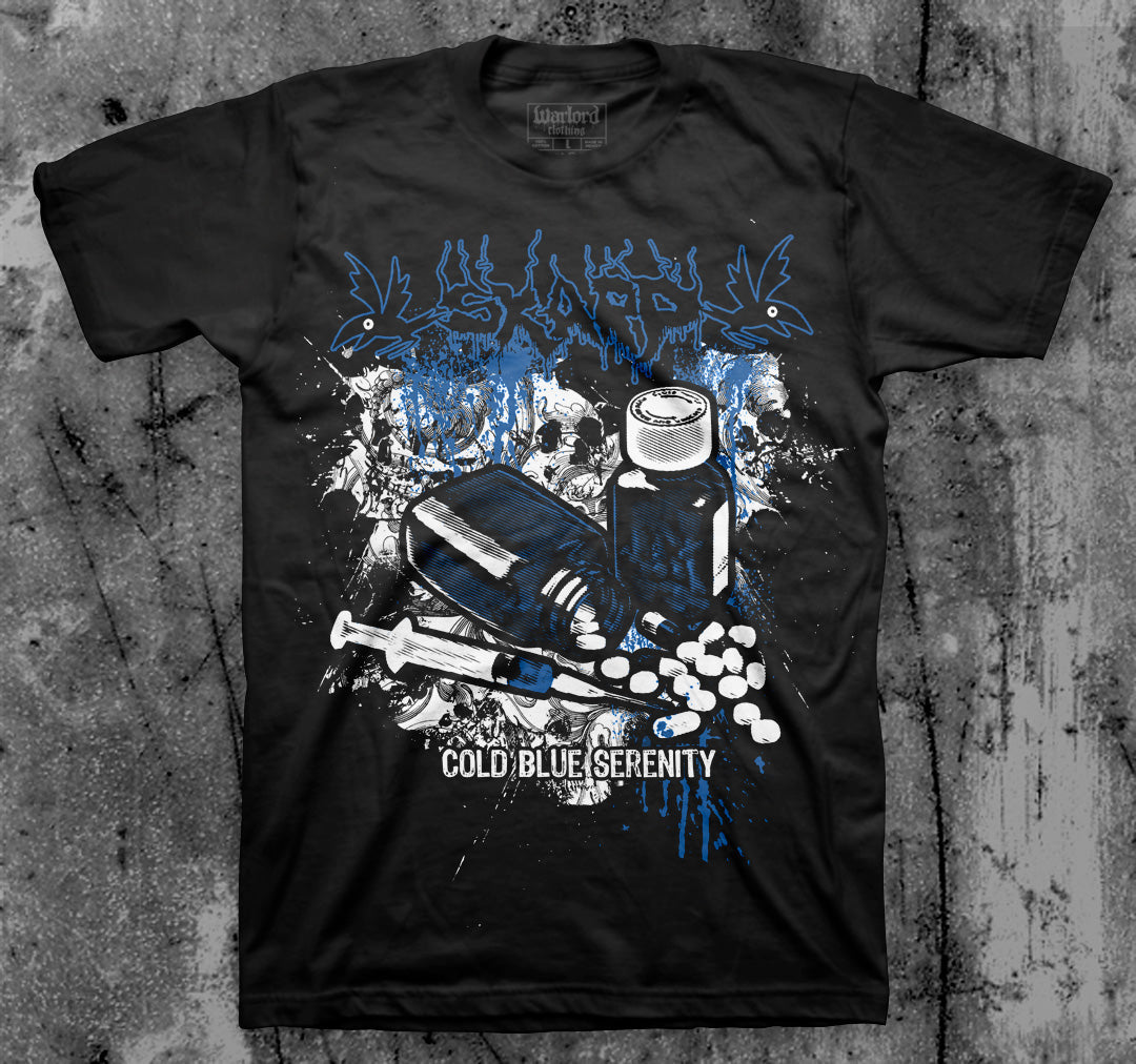 SKARP_Cold_Blue_Serenity_T_shirt_Front_in_Australia_Global_Disrupt_Records