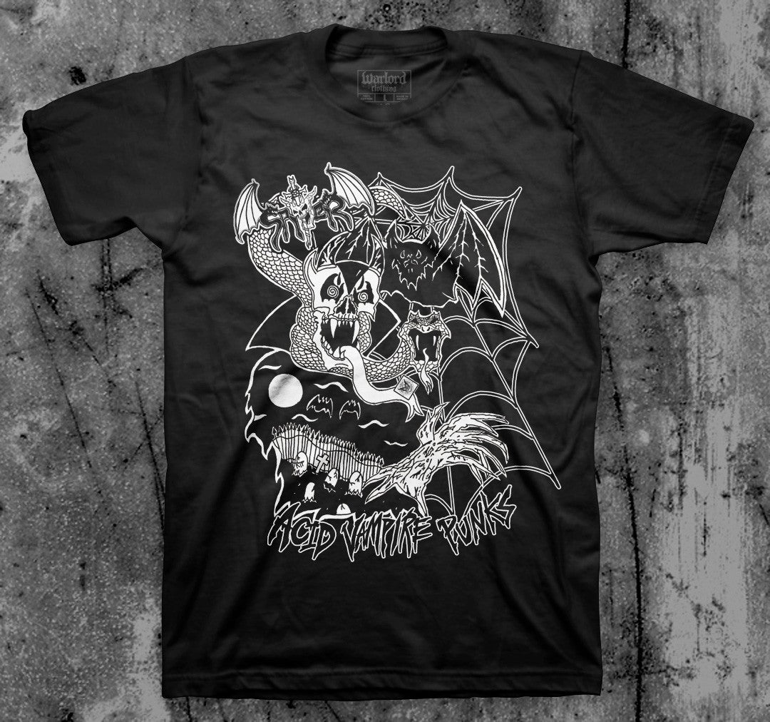 SPITER_Acid_Vampire_Punks_T_shirt_Front_in_Australia_Global_Disrupt_Records