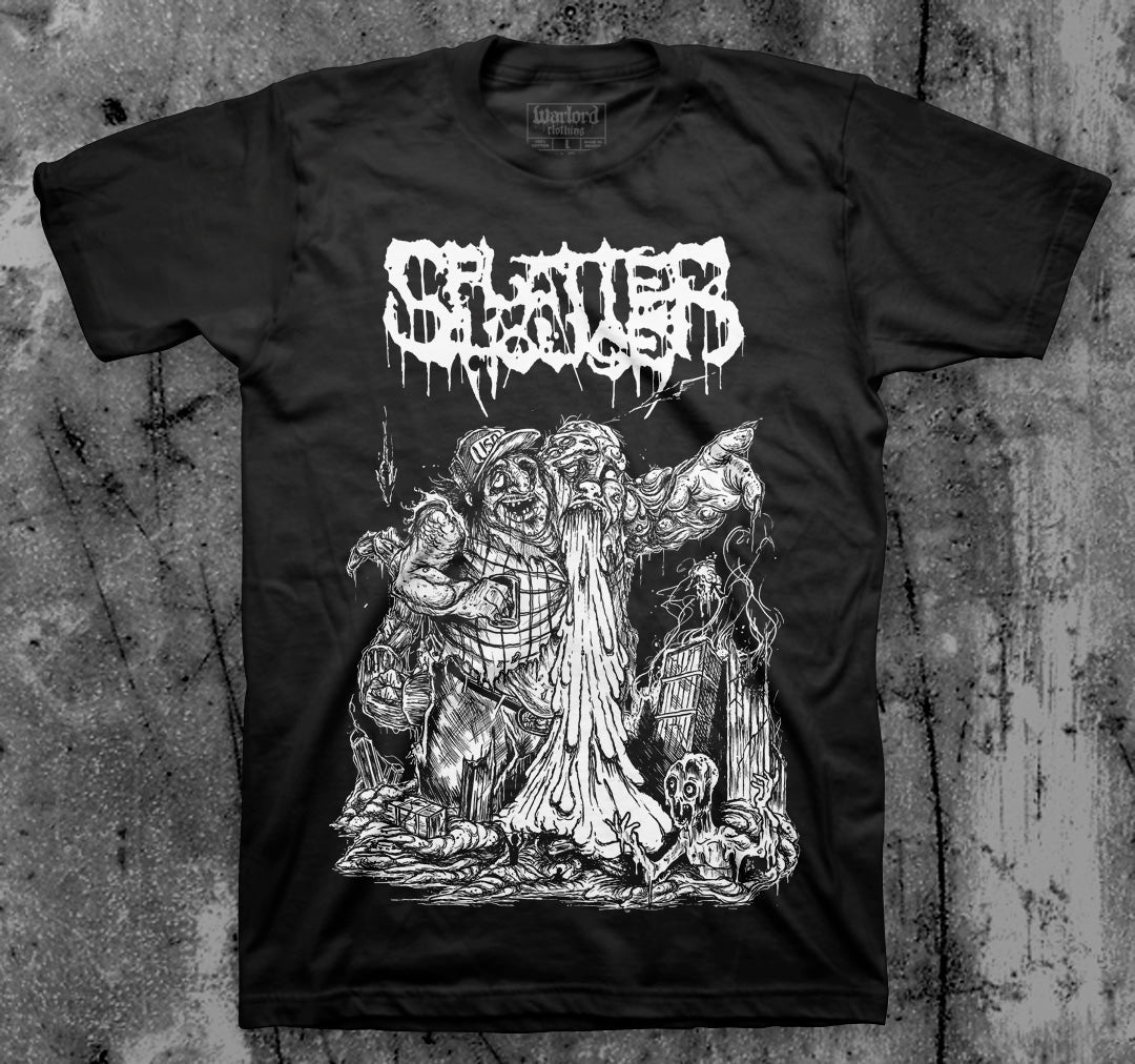 SPLATTERHOUSE_Hillbilly_Kaiju_T_shirt_Front_in_Australia_Global_Disrupt_Records
