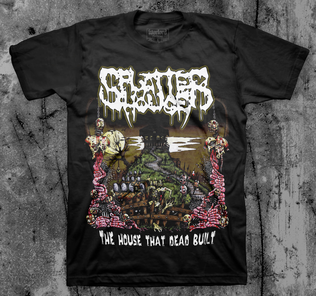SPLATTERHOUSE_The_House_That_Dead_Built_T_shirt_Front_in_Australia_Global_Disrupt_Records