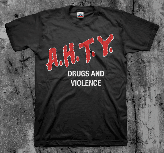 ALL_HAIL_THE_YETI_Drugs_And_Violence_T_shirt_Front_in_Australia_Global_Disrupt_Records