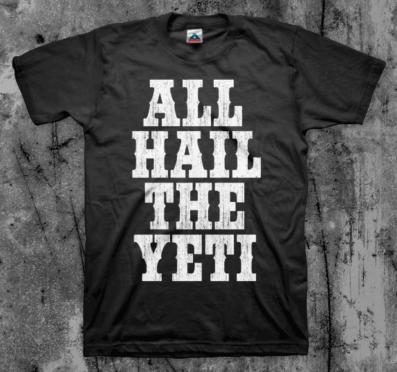 ALL_HAIL_THE_YETI_Logo_T_shirt_Front_in_Australia_Global_Disrupt_Records