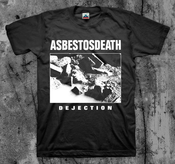 ASBESTOS_DEATH_Dejection_T_shirt_Front_in_Australia_Global_Disrupt_Records
