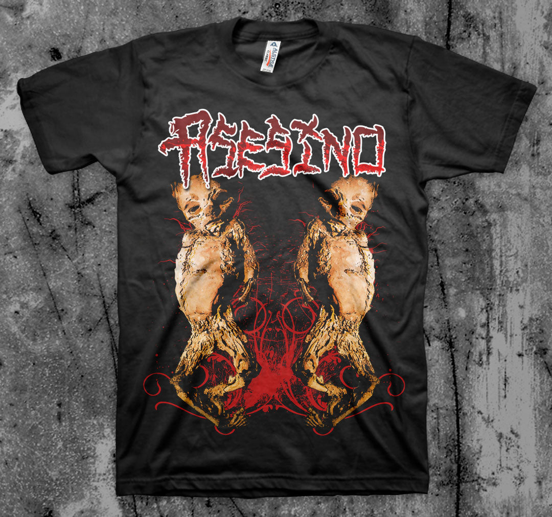 ASESINO_Ninos_T_shirt_Front_in_Australia_Global_Disrupt_Records