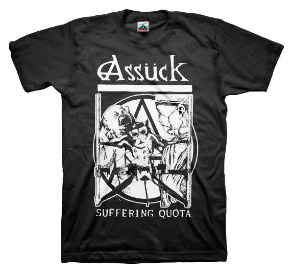 ASSUCK_Suffering_Quota_T_shirt_Front_in_Australia_Global_Disrupt_Records