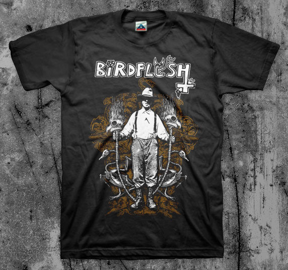 BIRDFLESH_Farmer_Of_Death_T_shirt_Front_in_Australia_Global_Disrupt_Records