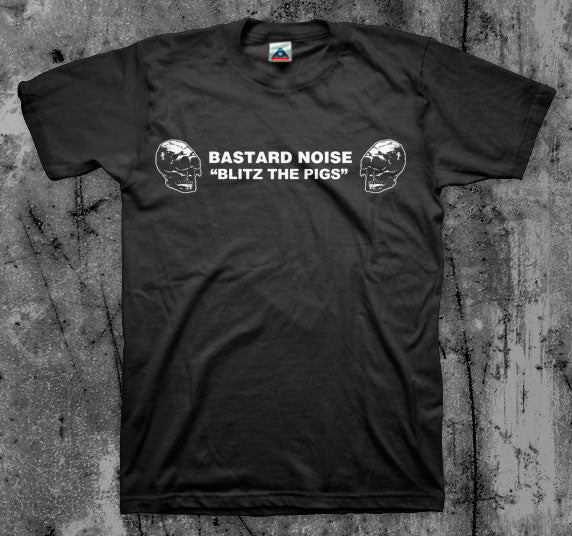 BASTARD_NOISE_Blitz_The_Pigs_T_shirt_Front_in_Australia_Global_Disrupt_Records