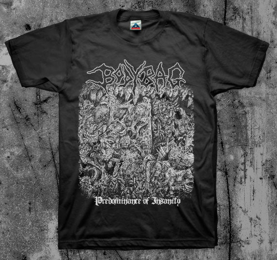 BODYBAG_Predominance_nbsp_Of_Insanity_T_shirt_Front_in_Australia_Global_Disrupt_Records