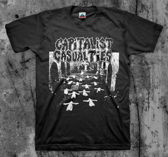 CAPITALIST_CASUALTIES_Church_T_shirt_Front_in_Australia_Global_Disrupt_Records