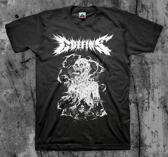 COFFINS_Corpse_Explosion_T_shirt_Front_in_Australia_Global_Disrupt_Records