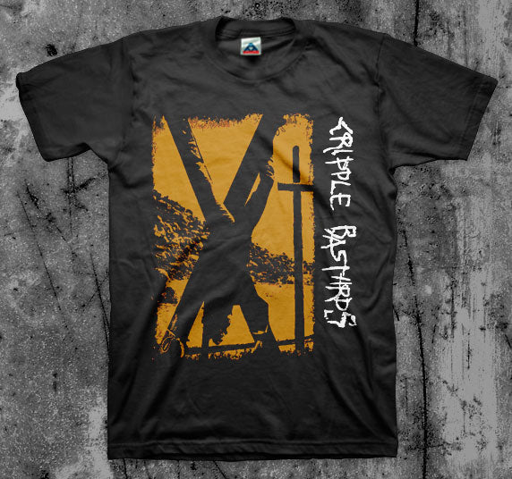 CRIPPLE_BASTARDS_Crucified_T_shirt_Front_in_Australia_Global_Disrupt_Records