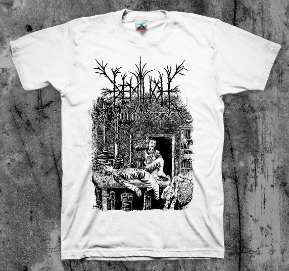 DEMILICH_Slimy_Flying_Materials_T_shirt_Front_in_Australia_Global_Disrupt_Records