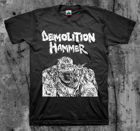 DEMOLITION_HAMMER_Monster_T_shirt_Front_in_Australia_Global_Disrupt_Records