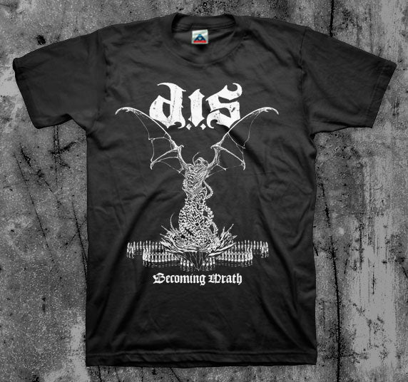 DESTROYED_IN_SECONDS_D_I_S_Becoming_Wrath_T_shirt_Front_in_Australia_Global_Disrupt_Records