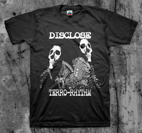 DISCLOSE_Terror_Rhythm_T_shirt_Front_in_Australia_Global_Disrupt_Records
