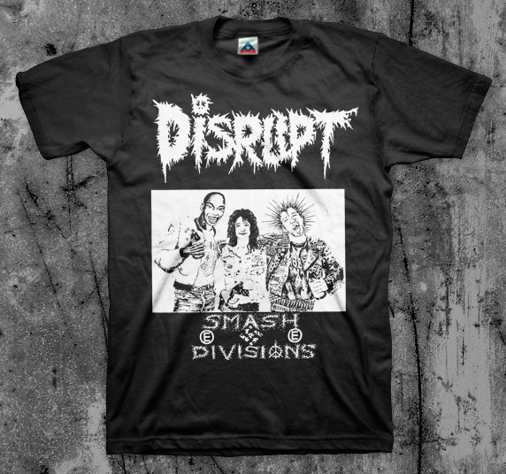 DISRUPT_Smash_Divisions_T_shirt_Front_in_Australia_Global_Disrupt_Records