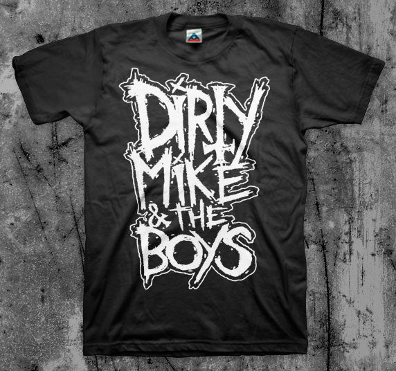 DIRTY_MIKE_AND_THE_BOYS_Dirty_Logo_T_shirt_Front_in_Australia_Global_Disrupt_Records
