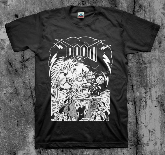 DOOM_Blood_For_Oil_T_shirt_Front_in_Australia_Global_Disrupt_Records