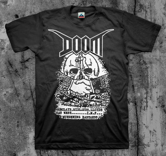 DOOM_Murdering_Bastards_T_shirt_Front_in_Australia_Global_Disrupt_Records