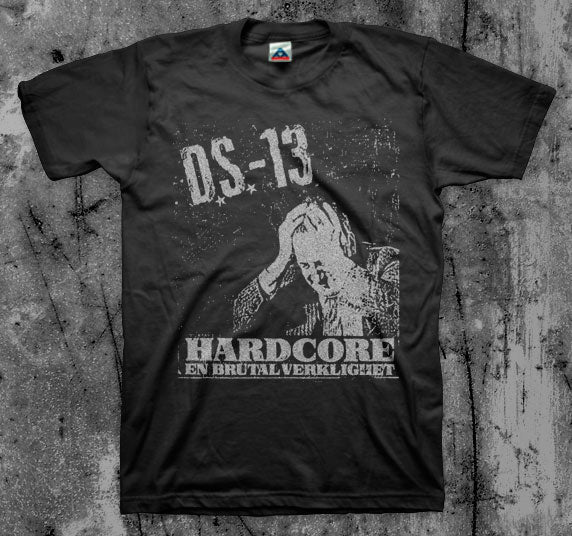 DS_13_Hardcore_T_shirt_Front_in_Australia_Global_Disrupt_Records