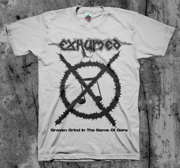 EXHUMED_Carcass_Grinder_T_shirt_Front_Back_in_Australia_Global_Disrupt_Records