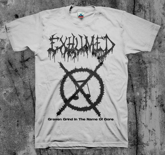EXHUMED_Grind_Symbol_T_shirt_Front_Back_in_Australia_Global_Disrupt_Records