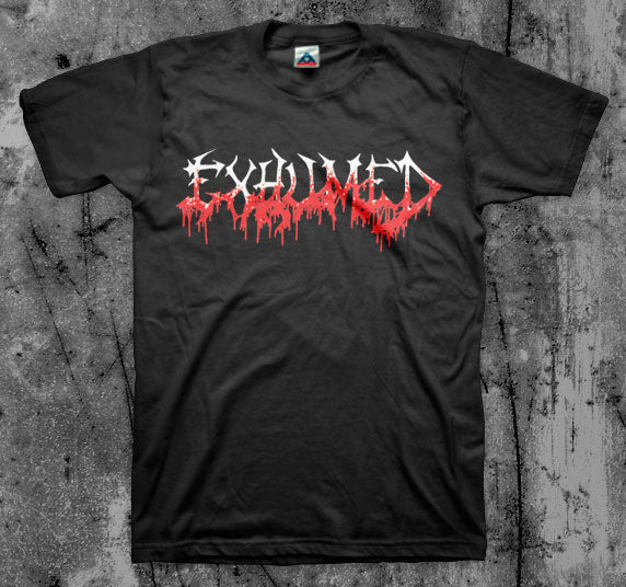 EXHUMED_Logo_T_shirt_Front_in_Australia_Global_Disrupt_Records