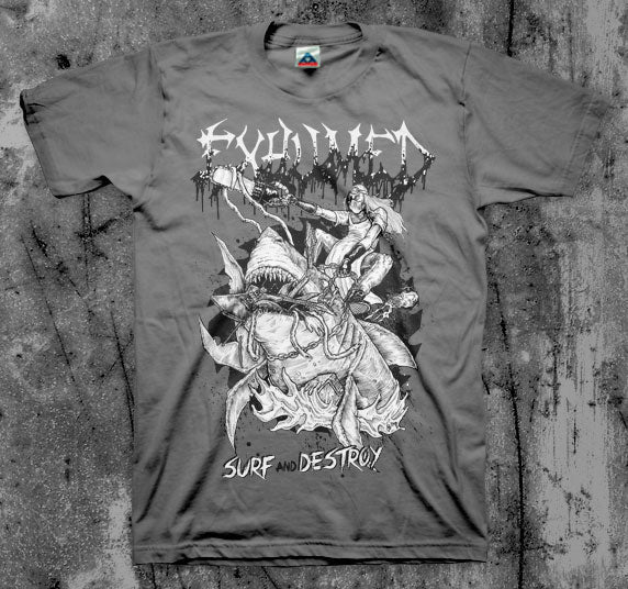 EXHUMED_Surf_And_Destroy_T_shirt_Front_Back_in_Australia_Global_Disrupt_Records