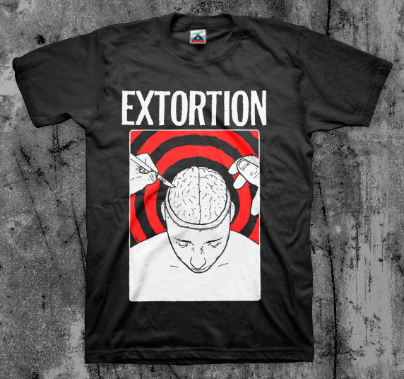 EXTORTION_Brian_T_shirt_Front_in_Australia_Global_Disrupt_Records