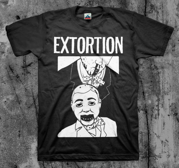 EXTORTION_Dummy_T_shirt_Front_in_Australia_Global_Disrupt_Records