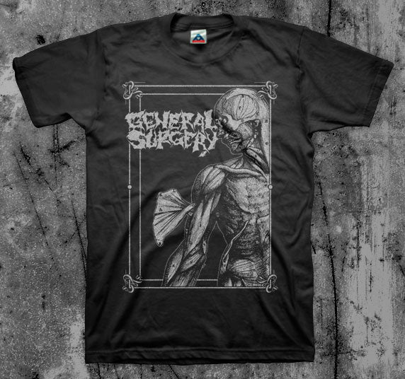 GENERAL_SURGERY_Left_Hand_Pathology_T_shirt_Front_in_Australia_Global_Disrupt_Records