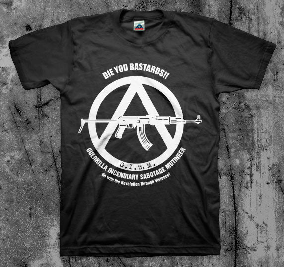 GISM_Die_You_Bastard_T_shirt_Front_in_Australia_Global_Disrupt_Records