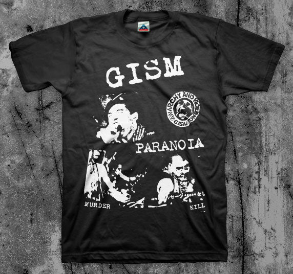 GISM_Paranoia_T_shirt_Front_in_Australia_Global_Disrupt_Records