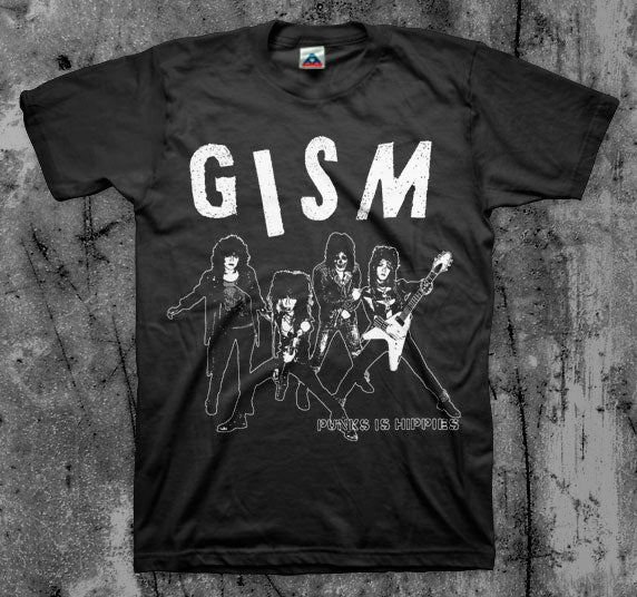 GISM_Punks_Is_Hippies_T_shirt_Front_in_Australia_Global_Disrupt_Records